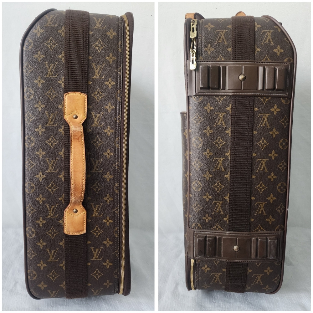Auth Louis Vuitton Brown Monogram Pegas 55 Luggage Travel Bag - Picture 6 of 8